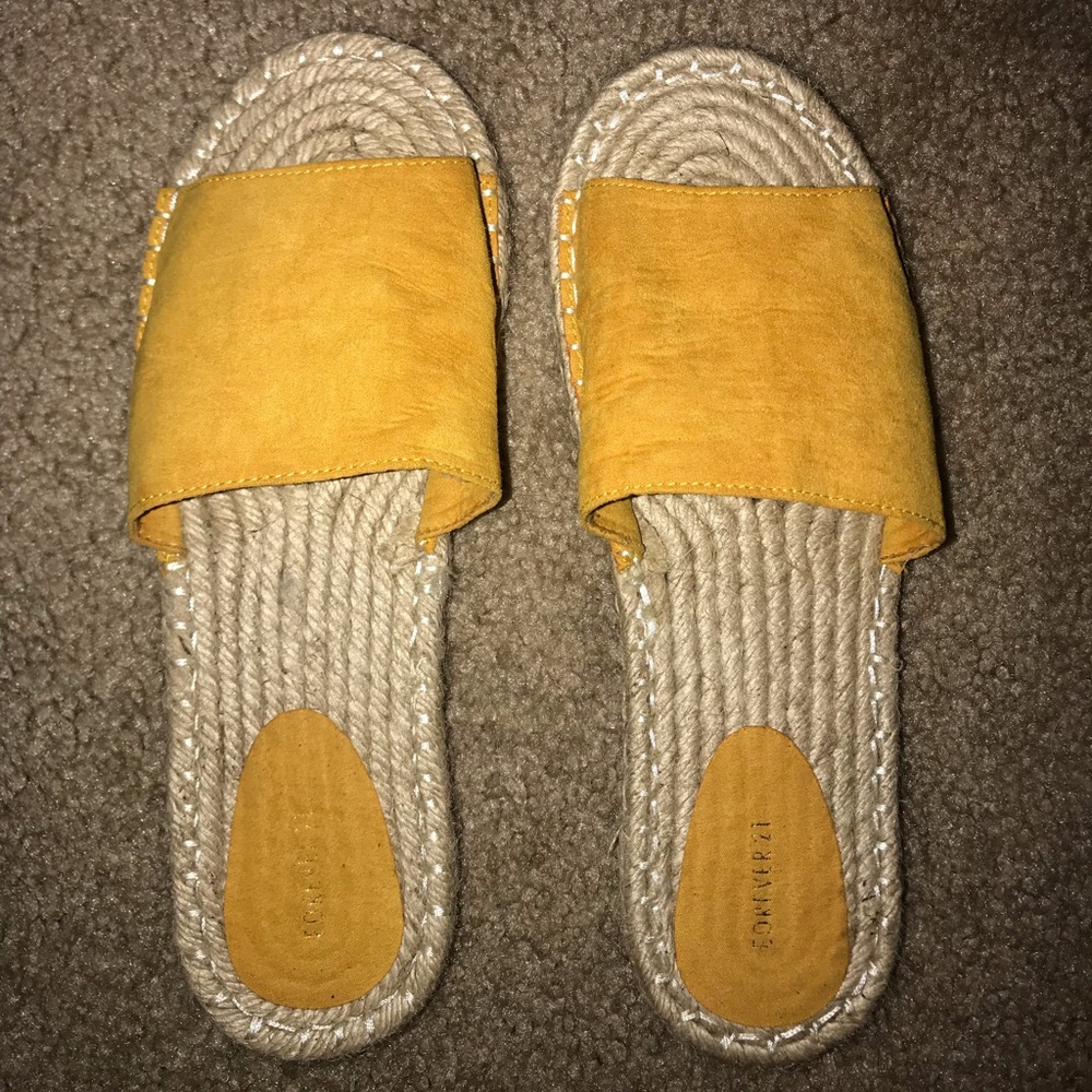 Forever 21 mustard yellow sandals
